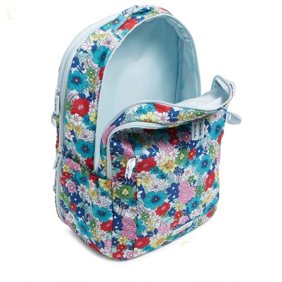 Vera Bradley Lighten Up Essential Expandable Backpack in Far Out Floral NWT main image 4